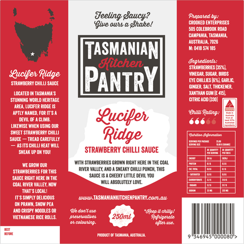 Lucifer Ridge Strawberry Chilli Sauce